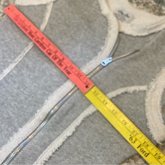 Lucky Lotus Raw Edge Avant Garde Moto Zip Up Jacket, size Medium - Picture 12 of 13